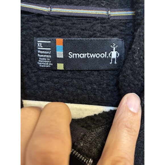 Smartwool hoodie Jacket Womens small Hudson Trail Merino Wool Fleece full zip - Picture 10 of 11